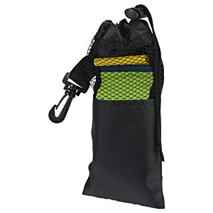 Additional Image 3 - a black bag with green and yellow trim