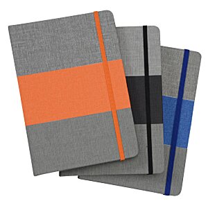 Additional Image 3 - a group of notebooks with orange and black stripes