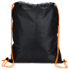 a black bag with orange straps