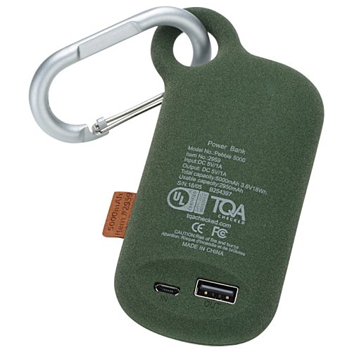 Additional Image 3 - a green keychain with a key ring