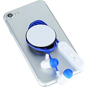 Additional Image 3 - a phone with a blue and white device