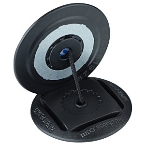 Additional Image 6 - a black and white circular object with a blue circle