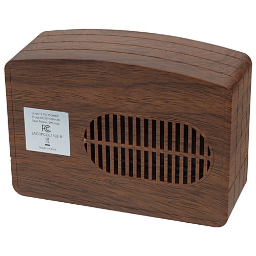 Additional Image 3 - a wooden speaker with a vent