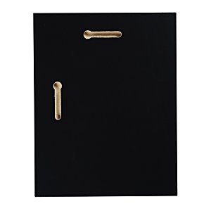 Additional Image 1 - a black door with gold handles