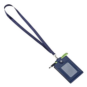 Additional Image 1 - a blue lanyard with a name tag