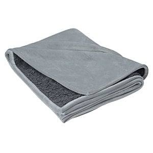 Additional Image 2 - a folded grey blanket on a white background