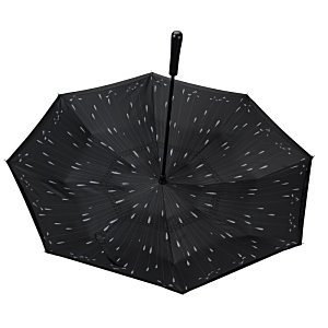 Additional Image 1 - a black umbrella with a stick