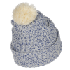 View Image 2 of 3 of Pom Pom Beanie with Cuff - Embroidered