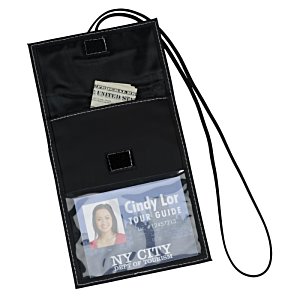Additional Image 1 - a black wallet with a strap