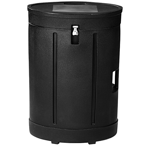 Additional Image 2 - a black trash can with a handle