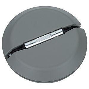 Additional Image 1 - a grey circular object with a metal handle