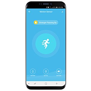 Additional Image 8 - a black smartphone with a blue screen