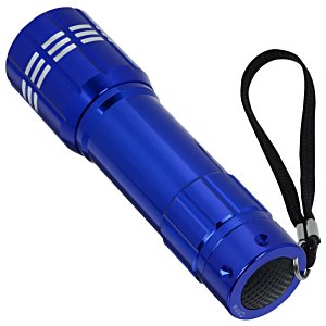 Additional Image 2 - a blue flashlight with a strap