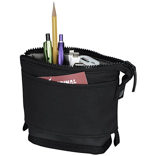 Additional Image 2 - a black bag with pens and pencils