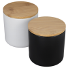 View Image 2 of 3 of Ceramic Container with Bamboo Lid - 17 oz.