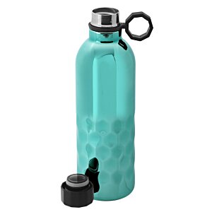 Additional Image 1 - a blue water bottle with a black cap