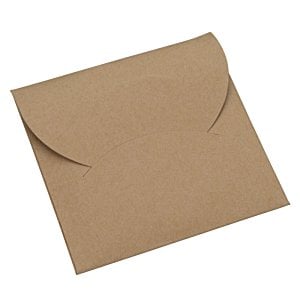 Additional Image 2 - a brown square envelope with a curved edge