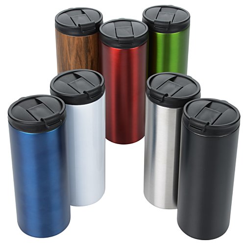 Additional Image 5 - a group of metal containers with black lids