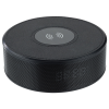 a black round object with a circular surface