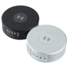 a black and white round objects