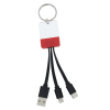 View Image 3 of 6 of Clear View Light-Up Duo Charging Cable Keychain