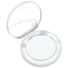 Additional Image 11 - a white compact mirror with a silver rim