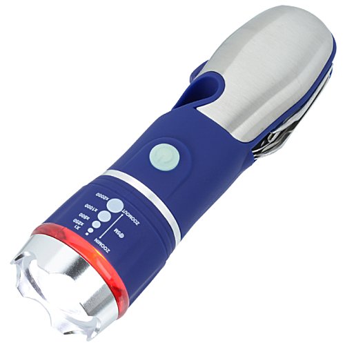 Additional Image 3 - a blue and silver flashlight