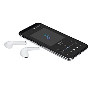 Additional Image 2 - a black cellphone with blue lights and earbuds