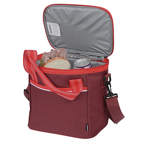 Additional Image 1 - a red and grey cooler bag