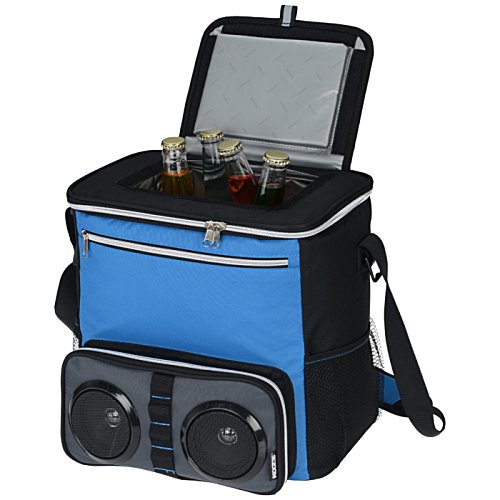 Additional Image 1 - a blue and black portable speaker system