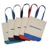 View Image 4 of 4 of Color Trim Cotton Sheeting Tote