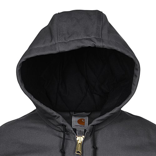 Additional Image 1 - a black hooded jacket with a zipper