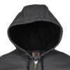 Additional Thumbnail Image 1 - a black hooded jacket with a zipper