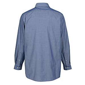Additional Image 1 - a back view of a blue shirt