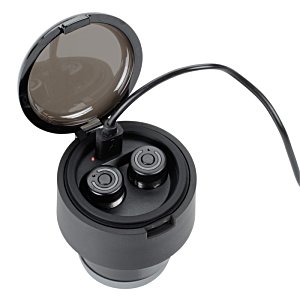 Additional Image 2 - a black round object with a black cord