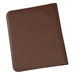 Additional Image 1 - a brown leather folder on a white background