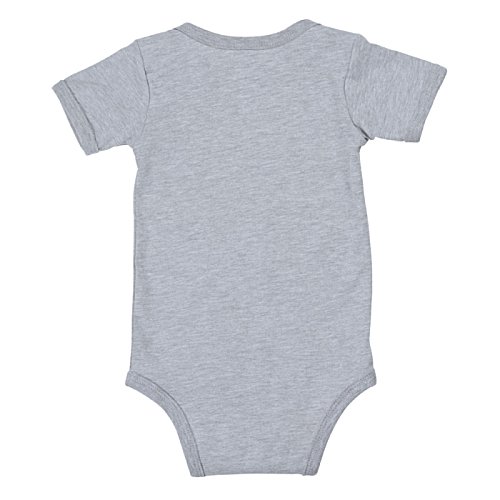 Additional Image 2 - a grey baby bodysuit on a white background