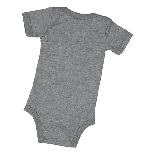 Additional Image 2 - a grey baby bodysuit on a white background