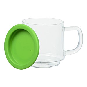 Additional Image 1 - a white mug with a green lid