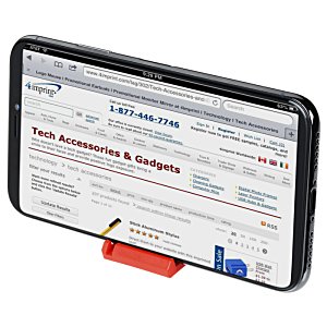 Additional Image 3 - a black rectangular device with a red stand