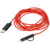 View Image 3 of 7 of Braided 10' Duo Charging Cable - 24 hr