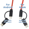View Image 5 of 7 of Braided 10' Duo Charging Cable - 24 hr