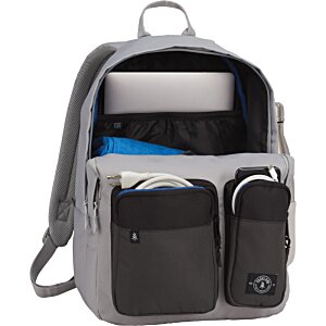 Additional Image 1 - a grey backpack with multiple pockets