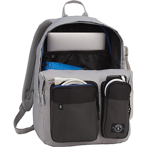 Additional Image 1 - a grey backpack with multiple pockets