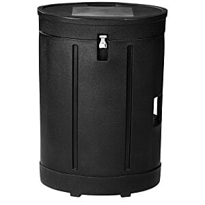 Additional Image 2 - a black trash can with a handle