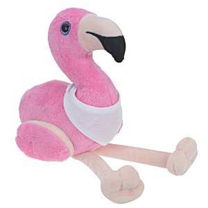 Additional Image 1 - a pink stuffed animal with a white shirt
