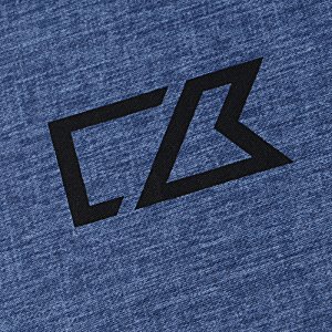 Additional Image 1 - a black logo on a blue shirt