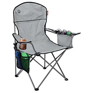 Additional Image 1 - a grey folding chair with a drink holder
