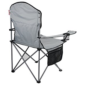 Additional Image 3 - a grey folding chair with a side table