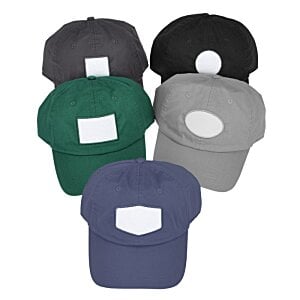 Additional Image 3 - a group of hats with a white label